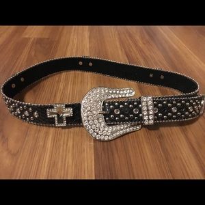 Cross Rhinestone Belt small
